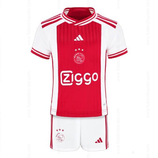 Camisa Ajax Home Kit de futebol infantil 23/24