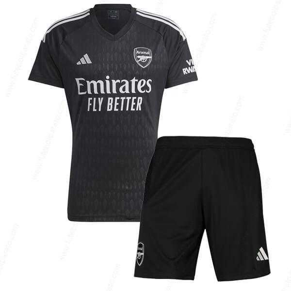 Camisa Arsenal Home Goleiro Kit de futebol infantil 23/24