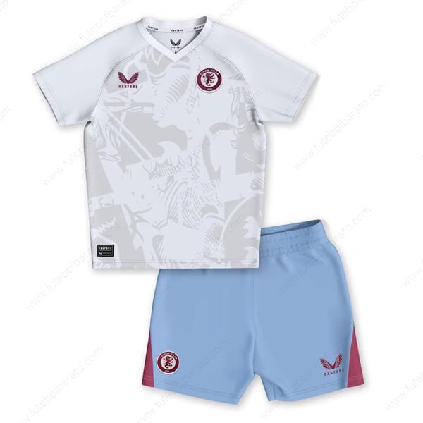 Camisa Aston Villa Away Kit de futebol infantil 23/24