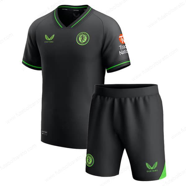 Camisa Aston Villa Goleiro Kit de futebol infantil 23/24