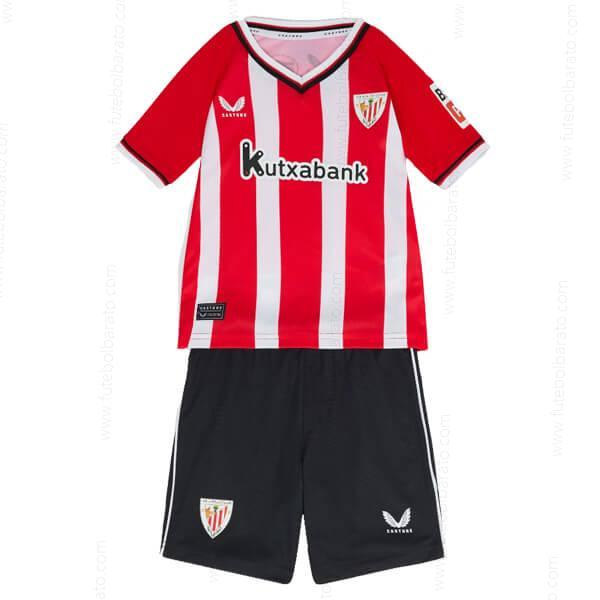 Camisa Athletic Bilbao Home Kit de futebol infantil 23/24