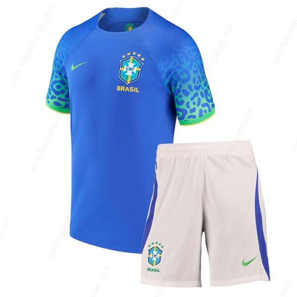 Camisa Brasil Away Kit de futebol infantil 2022