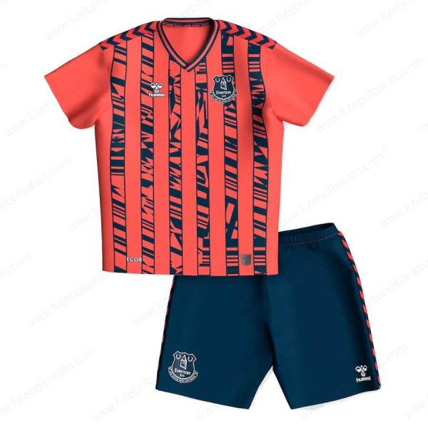 Camisa Everton Away Kit de futebol infantil 23/24