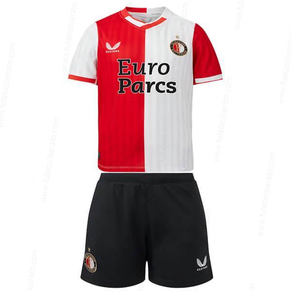 Camisa Feyenoord Home Kit de futebol infantil 23/24