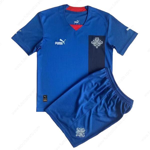Camisa Islândia Home Kit de futebol infantil 2022