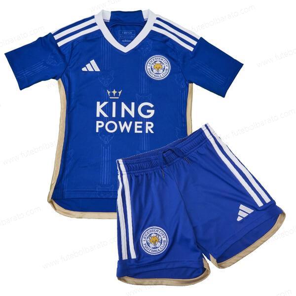 Camisa Leicester City Home Kit de futebol infantil 23/24