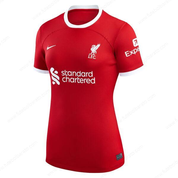 Camisa Liverpool Home Feminino Camisas de futebol 23/24