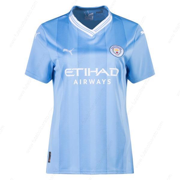 Camisa Manchester City Home Feminino Camisas de futebol 23/24