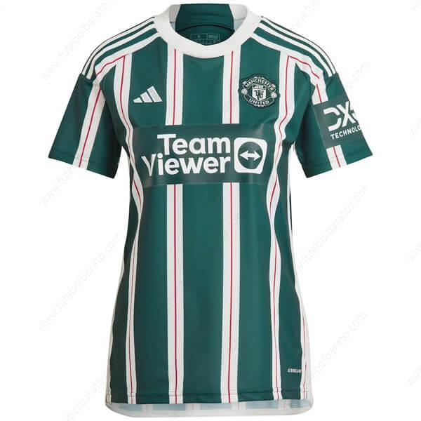 Camisa Manchester United Away Feminino Camisas de futebol 23/24