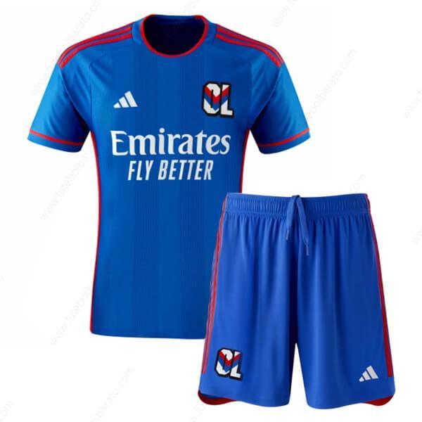 Camisa Olympique Lyon Away Kit de futebol infantil 23/24