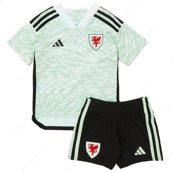 Camisa País de Gales Away Kit de futebol infantil 2023