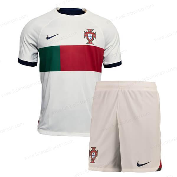 Camisa Portugal Away Kit de futebol infantil 2022