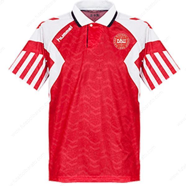 Camisa Retro Dinamarca Home Camisas de futebol 92