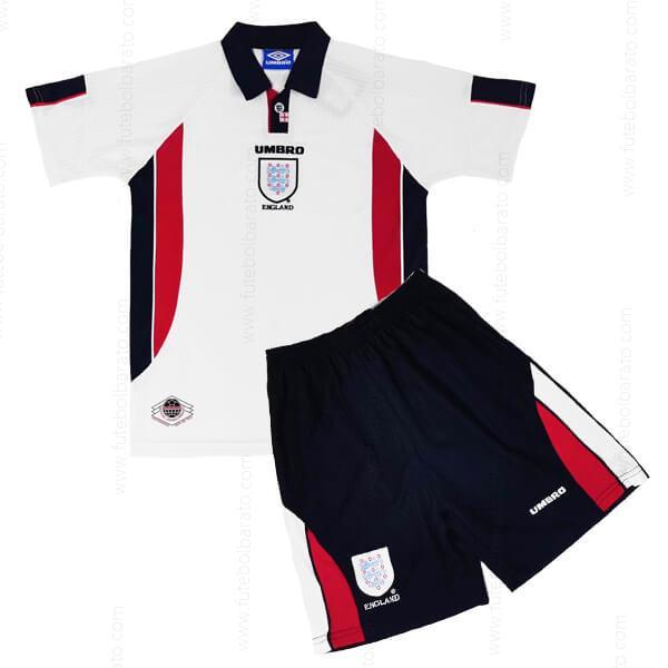 Camisa Retro Inglaterra Home Kit de futebol infantil 1998
