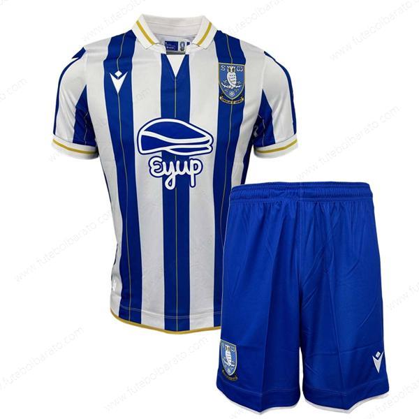Camisa Sheffield Wednesday Home Kit de futebol infantil 23/24